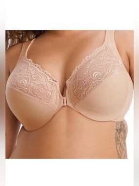 Glamorise WonderWire Front-Closure Bra Lot of 3 Tan Size 38DD